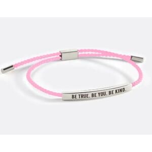 RETAIL $70 Mint & Lilly Be True. Be You. Be Kind. Inspire Bracelet*Pink & Silver